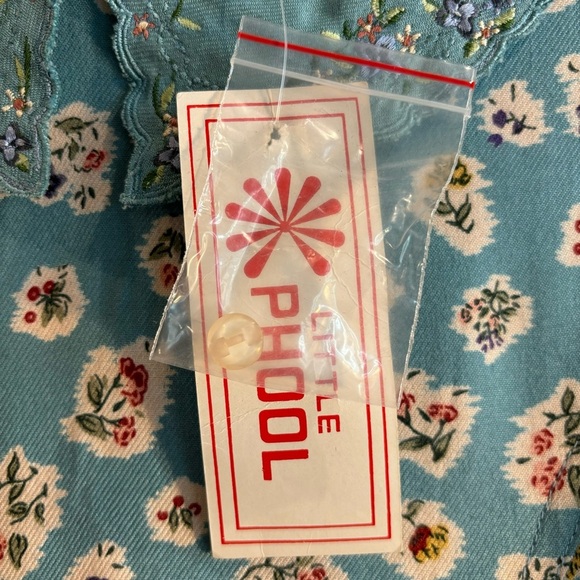 LITTLE PHOOL Sz XL Mini Dress Floral Buttoned Made in India 100% Rayon NEW - Picture 3 of 14